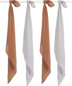Jollein Hydrofiele Doek Small 70x70cm Bamboe Katoen - Caramel - 4 Stuks -Babyproducten 1007x1200 5