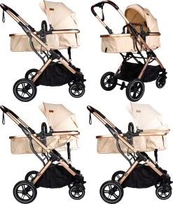 Ding Juna Kinderwagen 3 In 1 - Beige/Rose - Combi Kinderwagen Incl. Autostoel -Babyproducten 1016x1200 8
