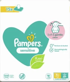 Pampers® Pampers Sensitive Billendoekjes - 1200 Doekjes -Babyproducten 1020x1200 3