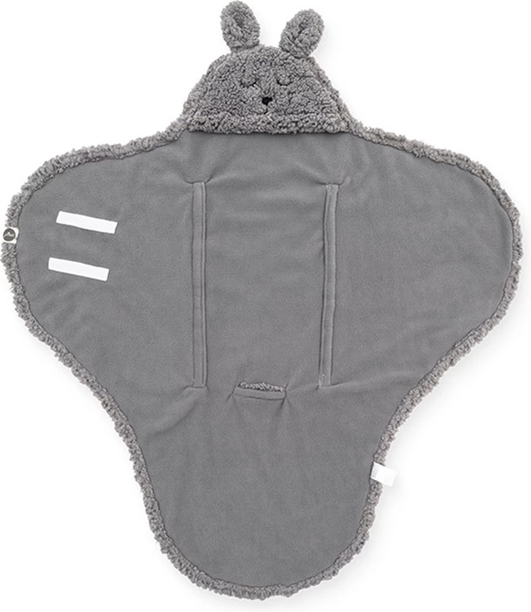 Jollein Wikkeldeken Bunny 100x105cm - Storm Grey 3 Jollein Wikkeldeken Bunny 100x105cm - Storm Grey