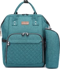 Miss Lulu Luiertas Rugzak - Inclusief Buggy En Kinderwagen Haken - Groen (E6705 GN) -Babyproducten 1047x1200 4