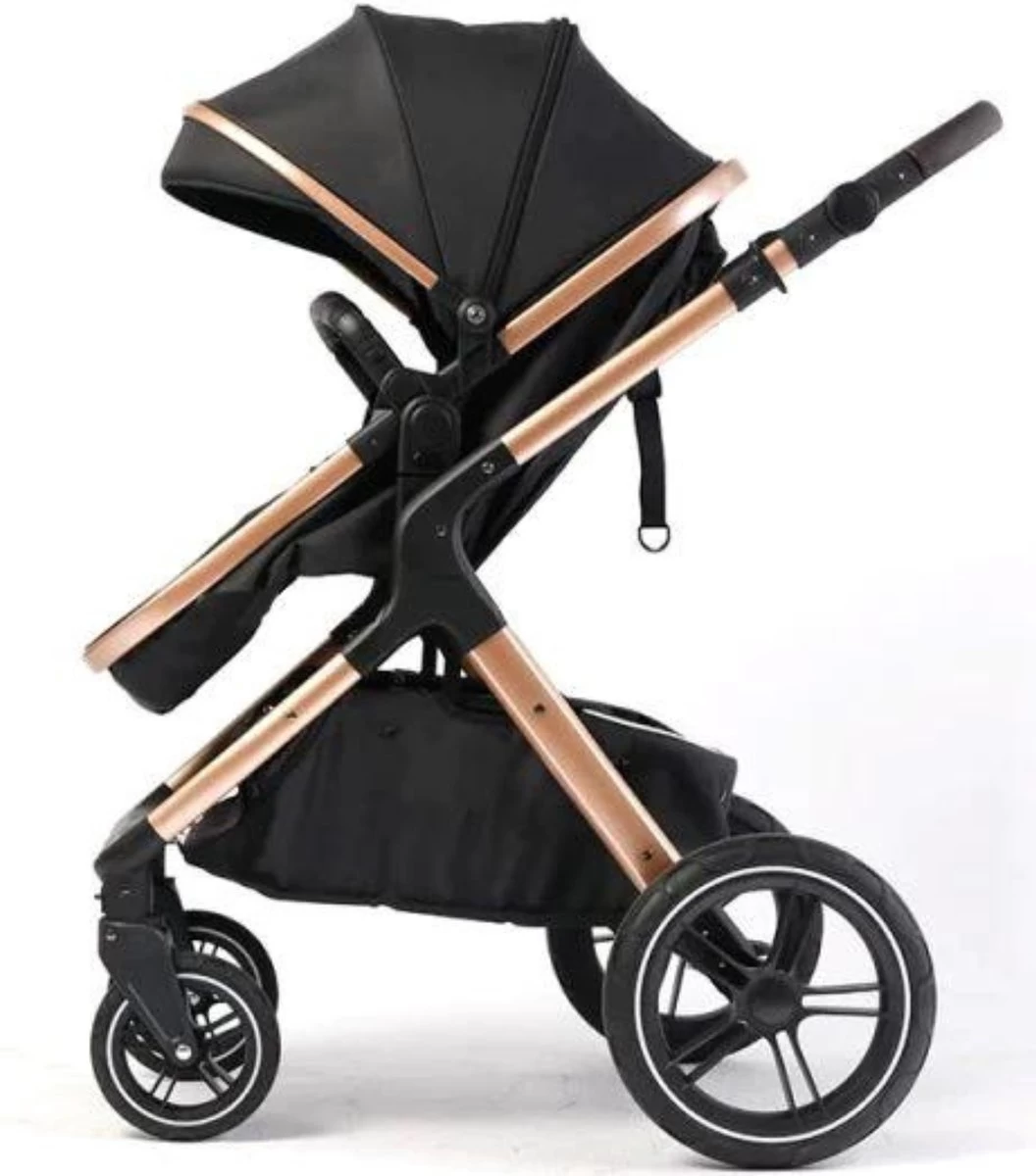 Merkloos BrightWise Luxe Kinderwagen 3 In 1 Van Voldoet Aan Alle Europese Veiligheidscertificaten - Wandelwagen - Kinderwagen 3-in-1 Incl Autostoel - Kinderwagen Maxi Cosi – Buggy 3 In 1 - Newborn - Zwart 8 Merkloos BrightWise Luxe Kinderwagen 3 In 1 Van Voldoet Aan Alle Europese Veiligheidscertificaten - Wandelwagen - Kinderwagen 3-in-1 Incl Autostoel - Kinderwagen Maxi Cosi – Buggy 3 In 1 - Newborn - Zwart - Afbeelding 6