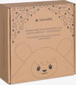 Navaris Badcape Met Capuchon Voor Baby - Set Met Badcape En Washandje - 100% Bamboe - Voor Baby's Van 0-12 Maanden - Oeko-tex Gecertificeerd - Schaap -Babyproducten 1068x1200 10