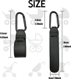 BOTC Kinderwagen Tassenhaakjes - Leer - Haakjes Voor Tassen - Set Van 2 - Leather - Extra Stevig - Buggy Haakjes - Zwart -Babyproducten 1076x1200 2