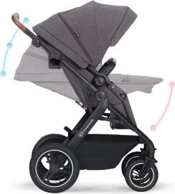 Kinderkraft B-Tour Ash Grey 3-in-1 Combi Kinderwagen Incl. Autostoel KSBTOU00DGR3000 -Babyproducten 1087x1200 3