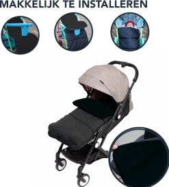 Achaté Voetenzak - Voor Kinderwagen Of Stoeltje – Baby Slaapzak - Autostoel - Zwart -Babyproducten 1090x1200 9
