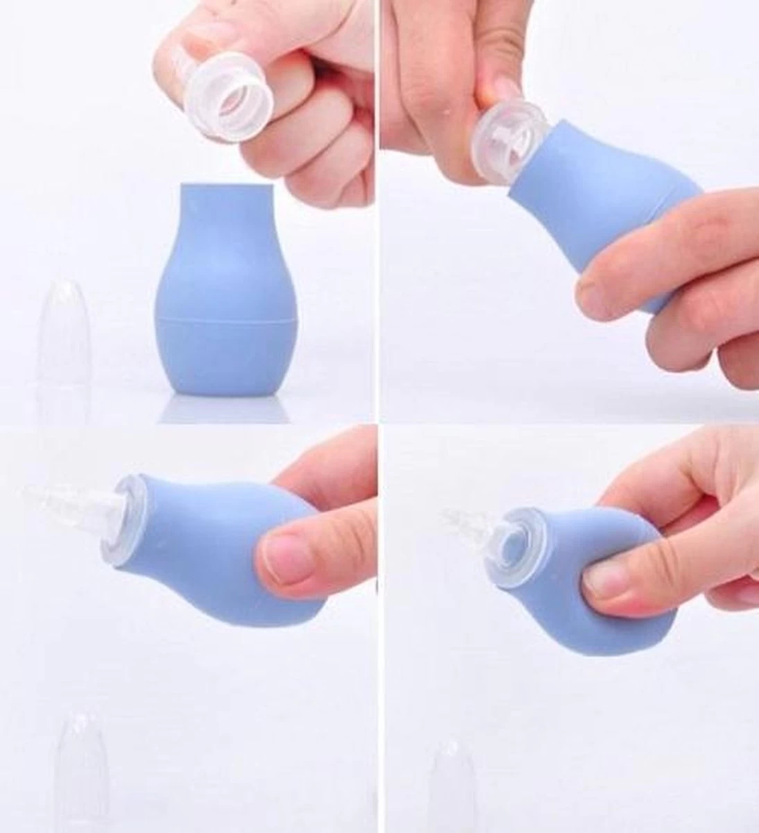 Neusreiniger Voor Baby En Kind - Neuspompje - Nose Cleaner - Nasal Aspirator - Neuszuiger - Blauw 5 Neusreiniger Voor Baby En Kind - Neuspompje - Nose Cleaner - Nasal Aspirator - Neuszuiger - Blauw - Afbeelding 3