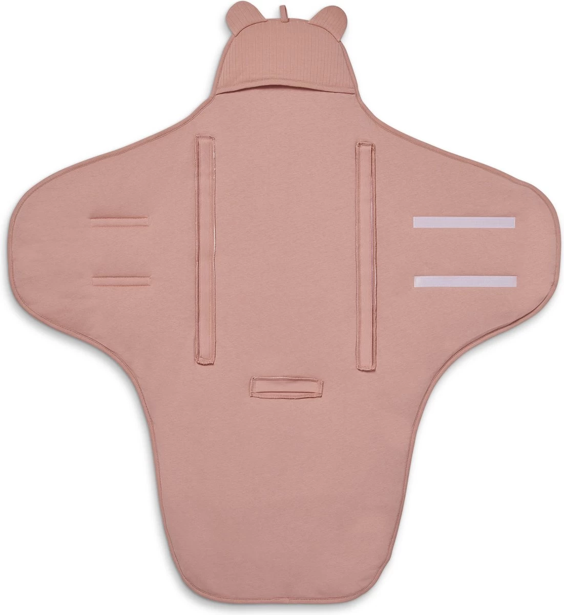 Jollein Wikkeldeken Basic Stripe - Rosewood 4 Jollein Wikkeldeken Basic Stripe - Rosewood - Afbeelding 2