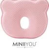 MINIIYOU® Orthopedisch Baby Hoofdkussen Roze - Plat Hoofd - Katoen - Traagschuim Vulling