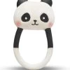 Lanco Rubberen Bijtring - Kori De Panda - Zwart - Wit -Babyproducten 1105x1200