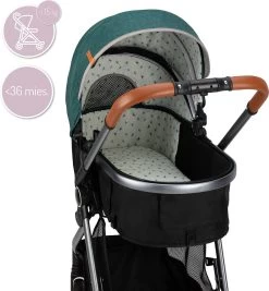 MoMi Kinderwagen - Compacte 2 In 1 Combiwagen - Limuru - Groen (geschikt Van 0-3 Jaar) -Babyproducten 1110x1200 7