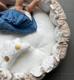 Bébélunes Waffle Beige - Babynest - Speelnest - Speelkleed - Speelmat - Beige - 140cm - Inclusief Speelkussens -Babyproducten 1114x1200 14