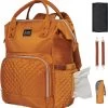 NanaBeebi Luiertas Rugzak Met Verschoonmatje - Cognac - Inclusief Flessenwarmhouder - Kinderwagenhaken En Isoleervak -Babyproducten 1125x1200 1
