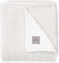 Jollein Baby Deken Wieg 75x100cm River Knit - Cream White/Coral Fleece