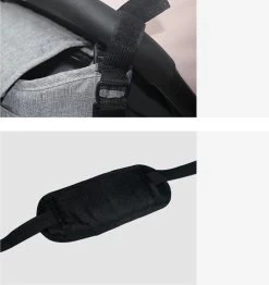 3 In 1 Kinderwagen Tas Universele Wandelwagen | Luiertas Draagtas Reistas Met Fles En Bekerhouder | - Zwart -Babyproducten 1133x1200 3