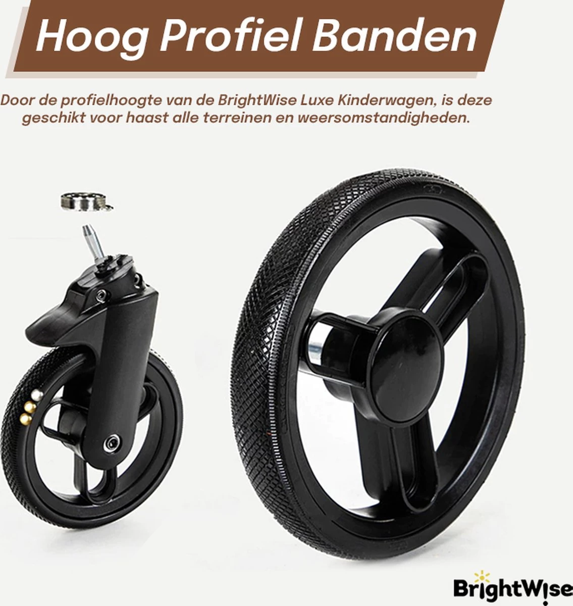 Merkloos BrightWise® Luxe Kinderwagen 3 In 1 Voldoet Aan Alle Europese Veiligheidscertificaten - Wandelwagen - Kinderwagen 3-in-1 Incl Autostoel - Kinderwagen Maxi Cosi – Buggy 3 In 1 - Newborn - Leer - Bruin 11 Merkloos BrightWise® Luxe Kinderwagen 3 In 1 Voldoet Aan Alle Europese Veiligheidscertificaten - Wandelwagen - Kinderwagen 3-in-1 Incl Autostoel - Kinderwagen Maxi Cosi – Buggy 3 In 1 - Newborn - Leer - Bruin - Afbeelding 9