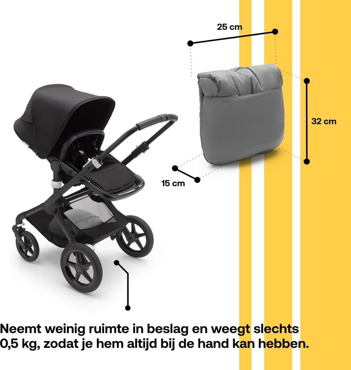Bugaboo Voetenzak Grey Melange 7 Bugaboo Voetenzak Grey Melange - Afbeelding 5