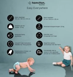 Hamilton By Yoop X1 Plus Buggy – Nieuw, Hoger, Uitgebreider 2023 Model – Premium Stroller Met One Hand Folding Technologie – Zwart – Lichte, Verstelbare En Wendbare Kinderwagen Met Vele Gemakken -Babyproducten 1139x1200 19