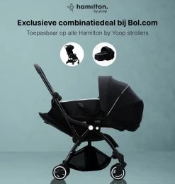 Hamilton By Yoop X1 Plus Kinderwagen - Buggy Met Monteerbare Wieg - Premium Stroller Met One Hand Folding Technologie - Nieuw, Hoger, Uitgebreider 2023 Model - Zwart - Licht, Verstelbaar, Wendbaar En Geschikt Van 0 Maanden Tot 4 Jaar -Babyproducten 1139x1200 22
