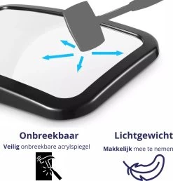 Nelbar Autospiegel Baby Verstelbaar – Achteruitkijkspiegel – Drempelproef – Baby Spiegel Auto Achterbank – Achteruitkijk Spiegel – 360 Graden Verstelbaar – XL Formaat -Babyproducten 1148x1200