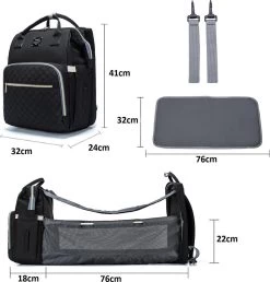 Luiertas - Multifuctioneel Luiertas 3 In 1 - Met Babybedje - Met Verschoningsmatje - Zwart - Met Usb - Met Verdikt Matras 20 Luiertas - Multifuctioneel Luiertas 3 In 1 - Met Babybedje - Met Verschoningsmatje - Zwart - Met Usb - Met Verdikt Matras -Babyproducten 1150x1200 2