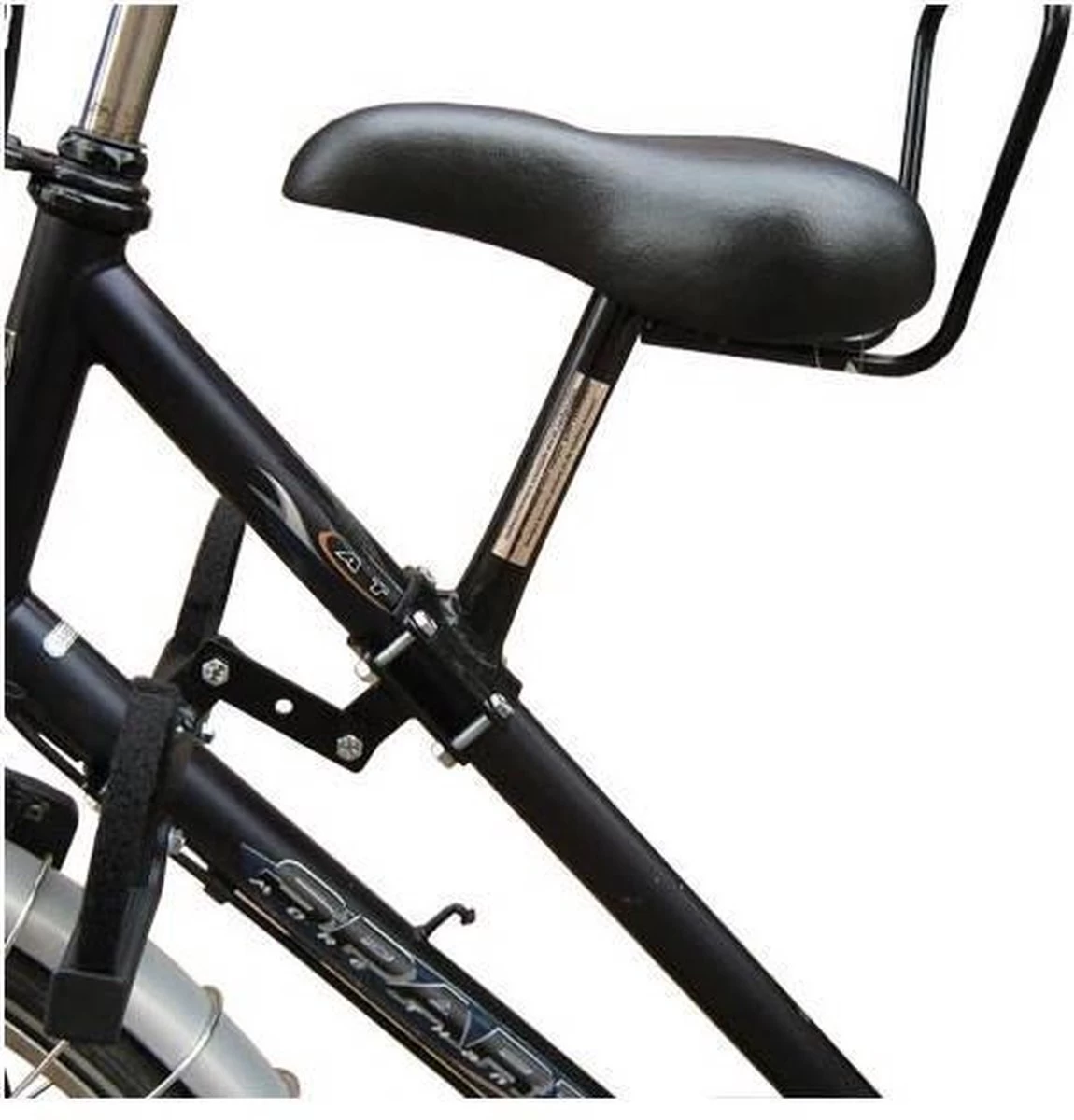 Zadel Op Stang Model 1 Kinderzitje Voor Damesfiets Met 2 Dunne Stangen - Nooit Meer Zwaar Sturen 3 Zadel Op Stang Model 1 Kinderzitje Voor Damesfiets Met 2 Dunne Stangen - Nooit Meer Zwaar Sturen