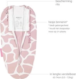Puckababy Inbakerslaapzak Original Mini 3-6 Maanden - Giraph Candy -Babyproducten 1151x1200 5