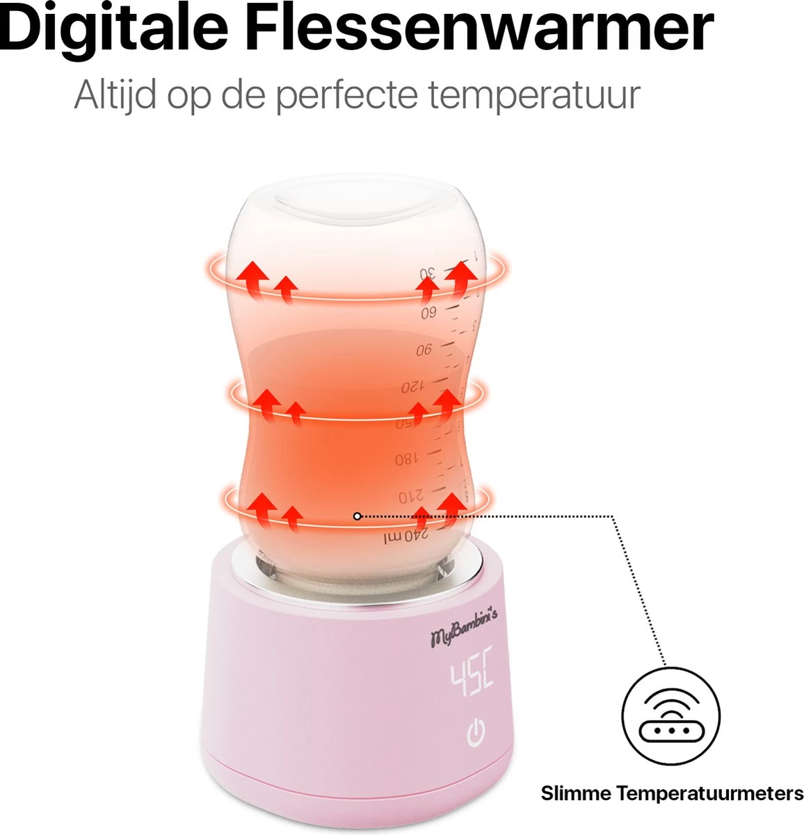 MyBambini's Bottle Warmer Pro™ - Draagbare Baby Flessenwarmer Voor Onderweg - Roze - Geschikt Voor Dr. Brown's (brede Hals), Suavinex & J Bimbi 7 MyBambini's Bottle Warmer Pro™ - Draagbare Baby Flessenwarmer Voor Onderweg - Roze - Geschikt Voor Dr. Brown's (brede Hals), Suavinex & J Bimbi - Afbeelding 5