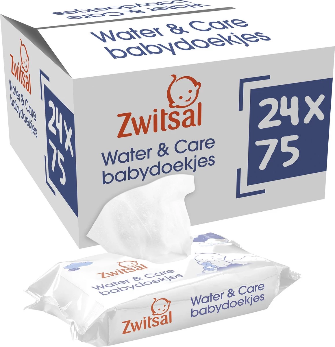 Zwitsal Water & Care Billendoekjes Parfumvrij - 1800 Doekjes - Voordeelverpakking 3 Zwitsal Water & Care Billendoekjes Parfumvrij - 1800 Doekjes - Voordeelverpakking