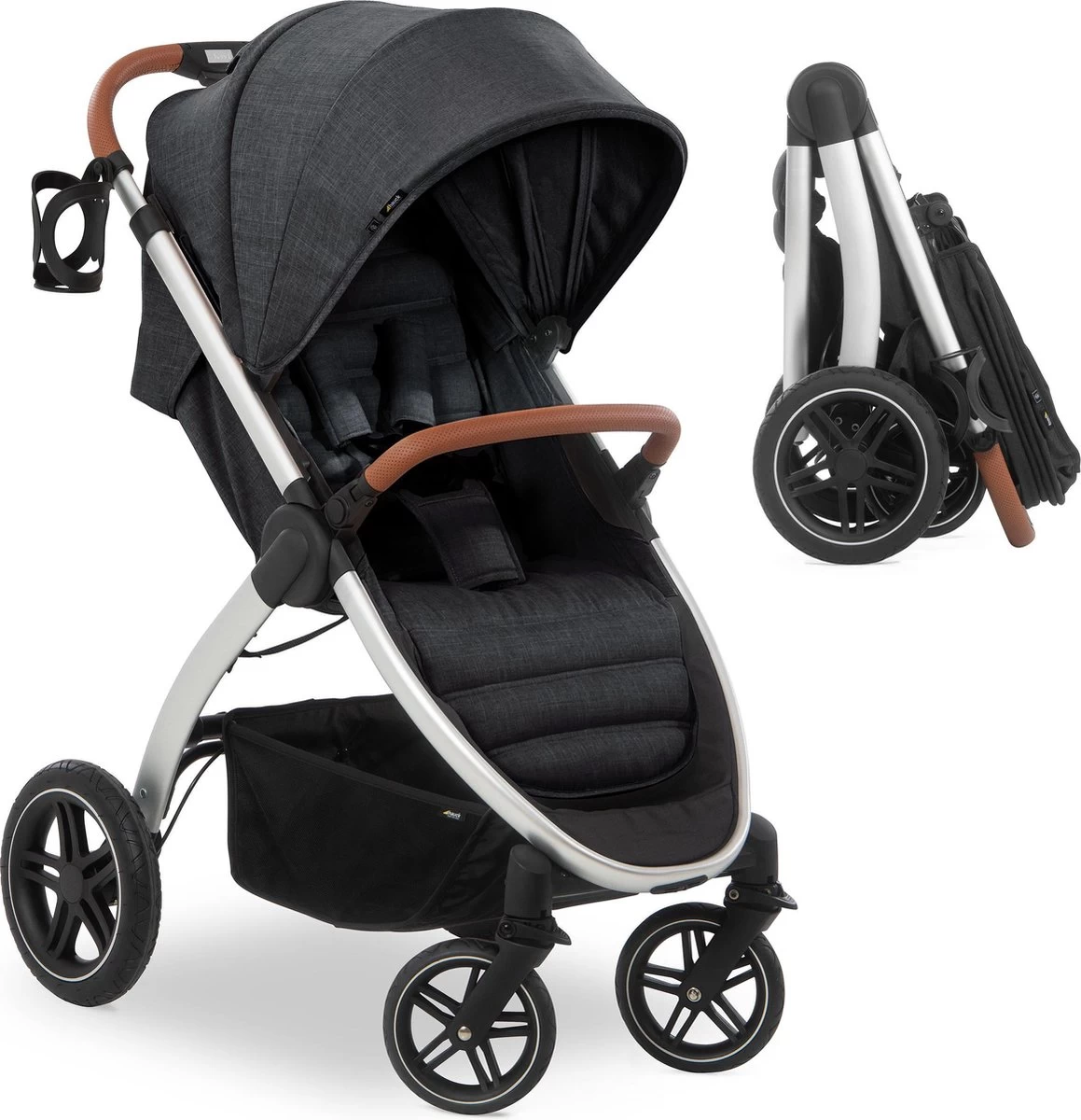 Hauck UpTown Buggy - Met één Hand Opvouwbaar - Zwart 3 Hauck UpTown Buggy - Met één Hand Opvouwbaar - Zwart