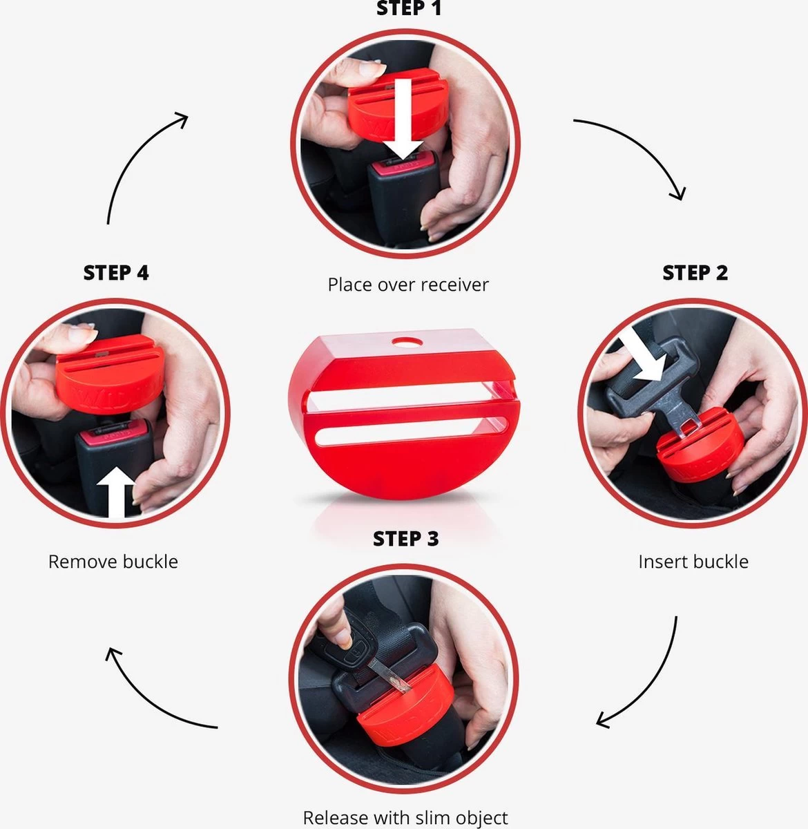 1st - Wididi Autogordel Slot – Bescherm Je Kind Tegen Het Per Ongeluk Losmaken Van De Gordel - Stevig En Duurzaam Kunststof – Universeel Ontwerp 4 1st - Wididi Autogordel Slot – Bescherm Je Kind Tegen Het Per Ongeluk Losmaken Van De Gordel - Stevig En Duurzaam Kunststof – Universeel Ontwerp - Afbeelding 2