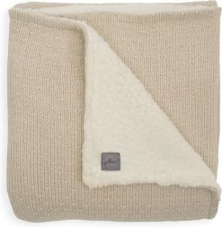 Jollein Baby Deken Wieg 75x100cm Teddy Bliss Knit - Nougat