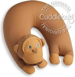 Cuddlebug U-shape Kussen | Aap | Knuffel | Kinderen -Babyproducten 1172x1200