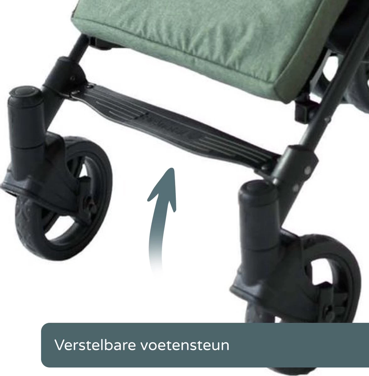 Prénatal Luxe Buggy – Kinderwagen Met Boodschappenmand En Zonneklep - Verstelbare Wandelwagen – Inklapbaar Met 1 Hand - Plooibuggy Groen 11 Prénatal Luxe Buggy – Kinderwagen Met Boodschappenmand En Zonneklep - Verstelbare Wandelwagen – Inklapbaar Met 1 Hand - Plooibuggy Groen - Afbeelding 9