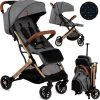 MoMi Wandelwagen - Compacte Lichtgewicht Buggy - Estelle - Gray-Gold (geschikt Van 6mnd - 15kg) -Babyproducten 1179x1200 7