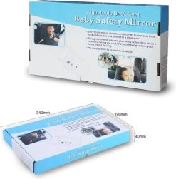 Merkloos Achterbank Spiegel Voor Baby & Kind - Auto Accessoires - Shatterproof - Zwarte A3 Verstelbare Monitor -Babyproducten 1182x1200 2