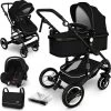 KIDUKU- 3 In 1 Combi-kinderwagen- Zwart- Buggy Incl. Autostoeltje-regenhoes- Inklapbaar -Babyproducten 1196x1200 12