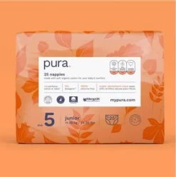 Pura Eco-Friendly Luiers Maat 5 (11-25kg), 125 Luiers