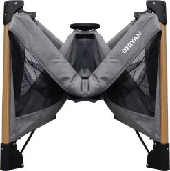 Deryan Luxe Campingbed Compleet - 120x60cm - Bodemverhoger - Verschoonblad - Opbergmand - Grijs -Babyproducten 1197x1200 17