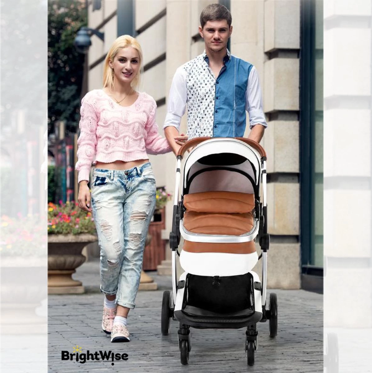 Merkloos BrightWise® Luxe Kinderwagen 3 In 1 Voldoet Aan Alle Europese Veiligheidscertificaten - Wandelwagen - Kinderwagen 3-in-1 Incl Autostoel - Kinderwagen Maxi Cosi – Buggy 3 In 1 - Newborn - Leer - Bruin 16 Merkloos BrightWise® Luxe Kinderwagen 3 In 1 Voldoet Aan Alle Europese Veiligheidscertificaten - Wandelwagen - Kinderwagen 3-in-1 Incl Autostoel - Kinderwagen Maxi Cosi – Buggy 3 In 1 - Newborn - Leer - Bruin - Afbeelding 14