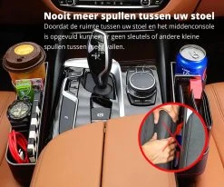 MOVENDO® - Luxe Auto Organizer Bestuurder En Bijrijder - Autostoel Opbergdoos Met Bekerhouder - Opbergen Auto Accessoires - Auto Accessories - Smartphone Telefoon Houder Geschikt Voor Tablet IPad Samsung Tab En Nintendo Switch - Cadeautje -Babyproducten 1200x1000 3