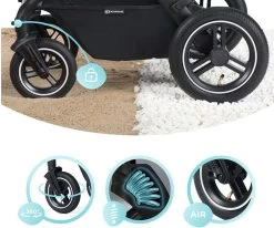 Kinderkraft B-Tour Ash Grey 3-in-1 Combi Kinderwagen Incl. Autostoel KSBTOU00DGR3000 -Babyproducten 1200x1002 2