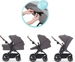 Kinderkraft B-Tour Ash Grey 3-in-1 Combi Kinderwagen Incl. Autostoel KSBTOU00DGR3000 -Babyproducten 1200x1003 4