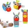 Merkloos EPIN | Baby Rammelaar Set | 2 Baby Pols Rammelaars | 2 Speelsokken Rammelaars | Giraffe | 4-Delig -Babyproducten 1200x1045