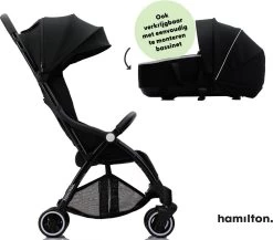 Hamilton By Yoop X1 Plus Buggy – Nieuw, Hoger, Uitgebreider 2023 Model – Premium Stroller Met One Hand Folding Technologie – Zwart – Lichte, Verstelbare En Wendbare Kinderwagen Met Vele Gemakken -Babyproducten 1200x1053 3