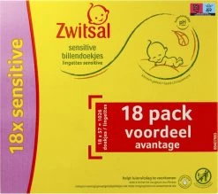 Zwitsal - Billendoekjes Sensitive - 18 X 57 - 1026 Babydoekjes 10 Zwitsal - Billendoekjes Sensitive - 18 X 57 - 1026 Babydoekjes -Babyproducten 1200x1063 4