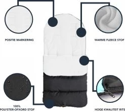 Achaté Voetenzak - Voor Kinderwagen Of Stoeltje – Baby Slaapzak - Autostoel - Wit -Babyproducten 1200x1075 2