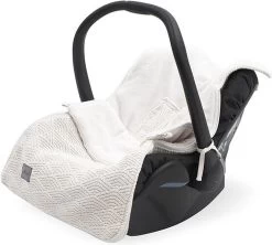 Jollein Voetenzak Voor Autostoel & Kinderwagen - River Knit - Cream White -Babyproducten 1200x1078 3