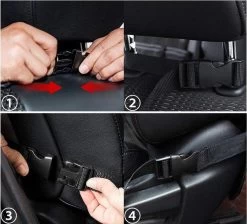 Merkloos Autostoel Organizer + Opvouwbare Mini Prullenbak Bundel - Musthave Voor Uw Autovakantie! - IPad/Tablet Houder - Opvouwbaar - Inklapbaar - Rugleuning - Auto Opbergsysteem - Kinderen - Waterafstotend - Prullenmand - Licht - Opberg - Universeel - Handig -Babyproducten 1200x1087 1