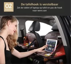 Merkloos Autostoel Organizer - Met Uitklapbare Laptophouder - Auto Organizer Met Tablet Houder - Auto Ipadhouder Voor Kinderen - Auto Organizer Met Uitklapbaar Tafel - Tray - Fleshouder - Tissuehouder - Car Organizer - Car Seat Organizer - Luxe Mat Zwart -Babyproducten 1200x1092 2